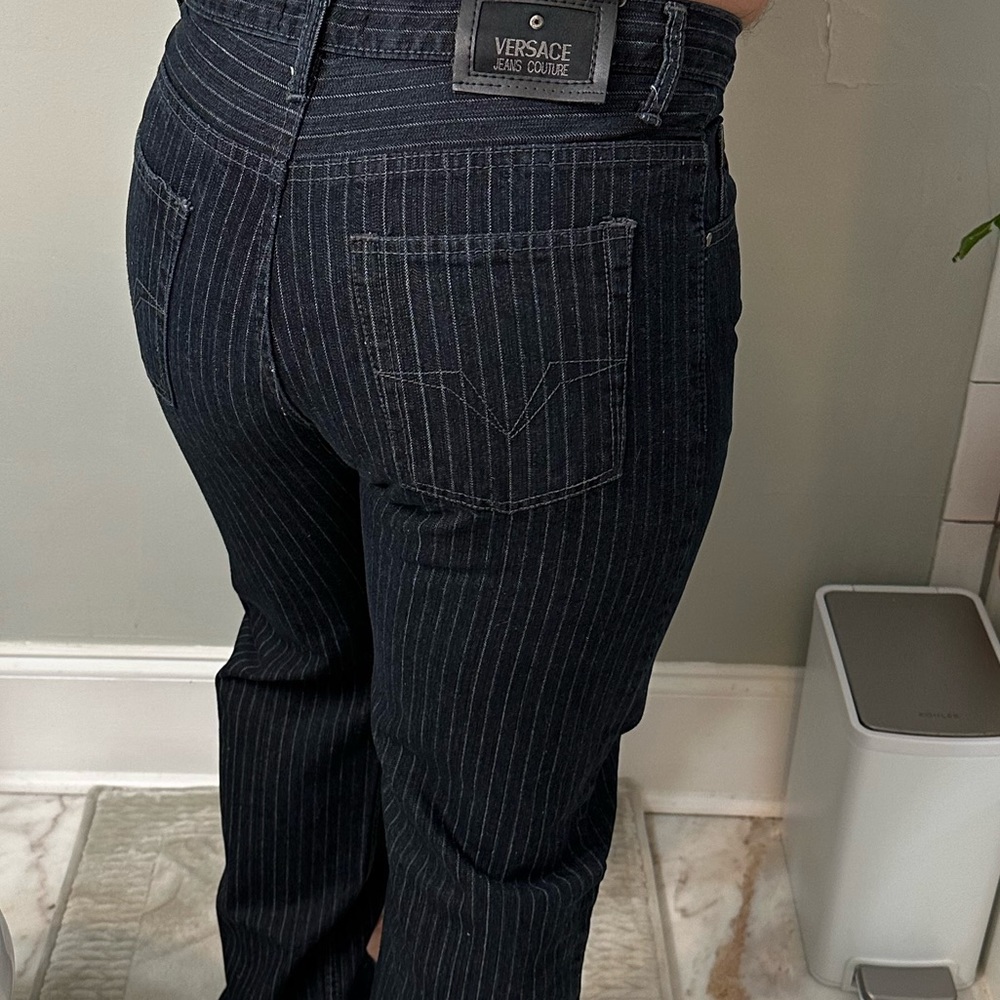 Vintage Versace pinstripe jeans